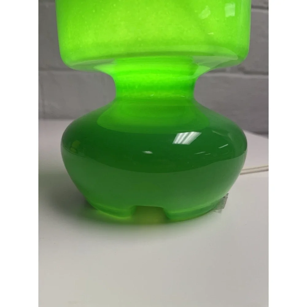 Ikea Lykta Kelly Green Glass Table Lamp Mushroom Vintage Dark Green‎ Y2K WORKS